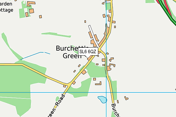 Burchetts Green CofE Infants' School map (SL6 6QZ) - OS VectorMap District (Ordnance Survey)