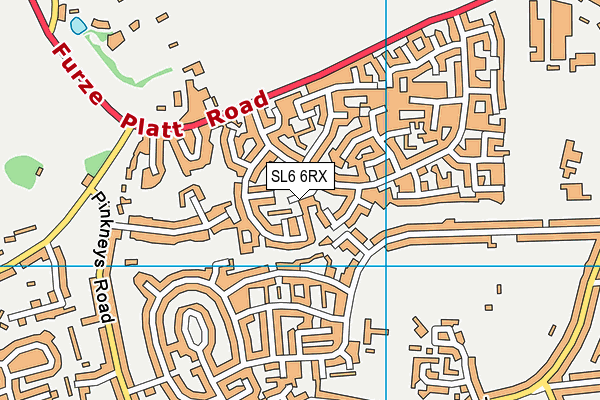 SL6 6RX map - OS VectorMap District (Ordnance Survey)