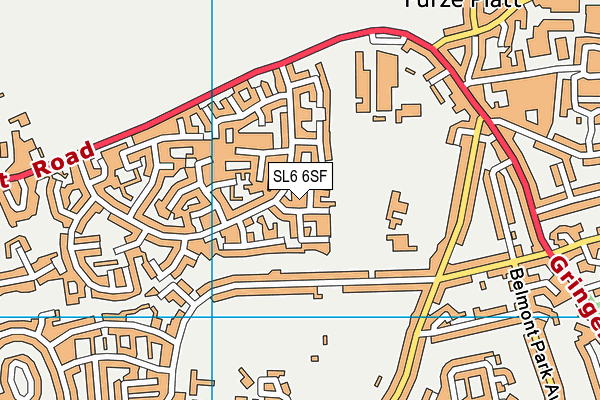 SL6 6SF map - OS VectorMap District (Ordnance Survey)