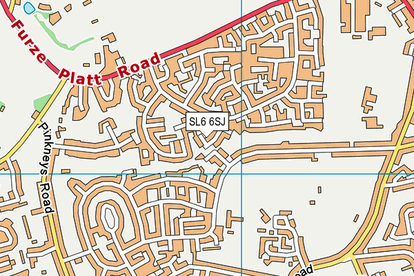 SL6 6SJ map - OS VectorMap District (Ordnance Survey)