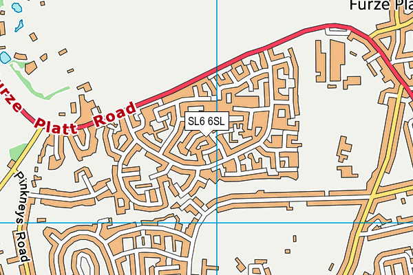 SL6 6SL map - OS VectorMap District (Ordnance Survey)