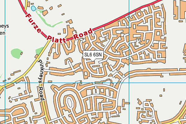 SL6 6SN map - OS VectorMap District (Ordnance Survey)