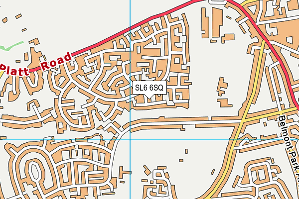 SL6 6SQ map - OS VectorMap District (Ordnance Survey)