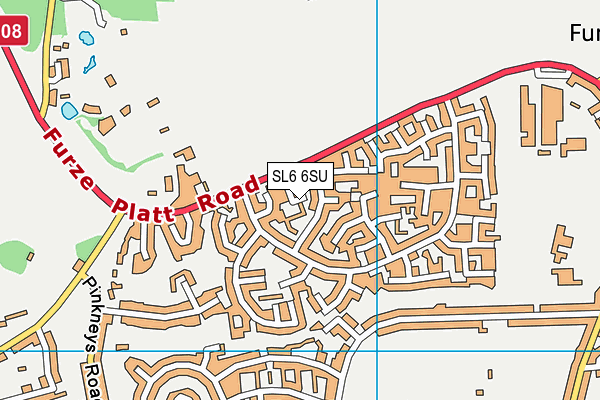 SL6 6SU map - OS VectorMap District (Ordnance Survey)