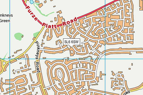 SL6 6SW map - OS VectorMap District (Ordnance Survey)