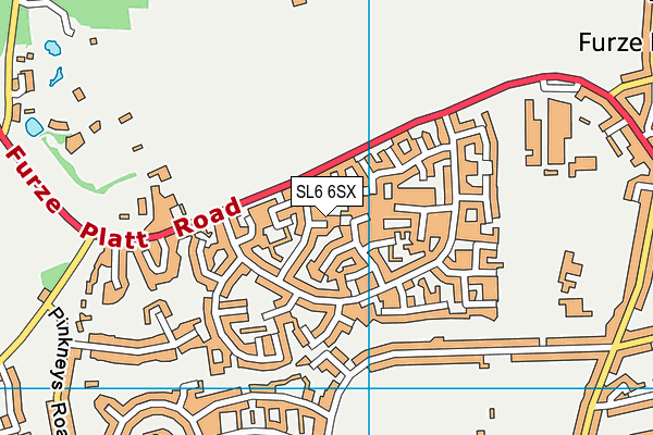 SL6 6SX map - OS VectorMap District (Ordnance Survey)