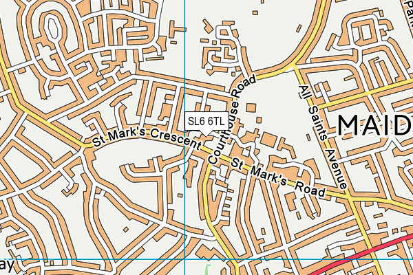 SL6 6TL map - OS VectorMap District (Ordnance Survey)