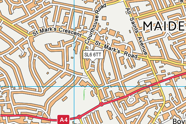 SL6 6TT map - OS VectorMap District (Ordnance Survey)