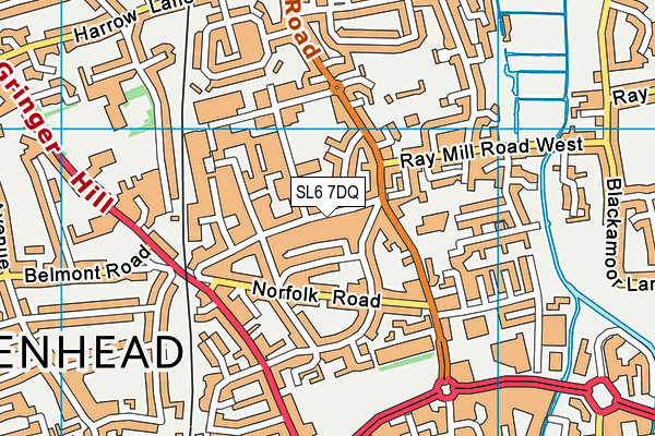 SL6 7DQ map - OS VectorMap District (Ordnance Survey)