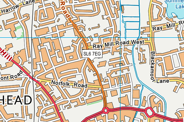 St Luke's CofE Primary School map (SL6 7EG) - OS VectorMap District (Ordnance Survey)