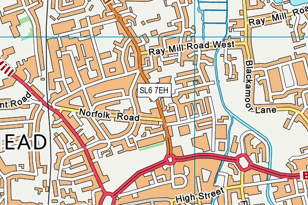 SL6 7EH map - OS VectorMap District (Ordnance Survey)