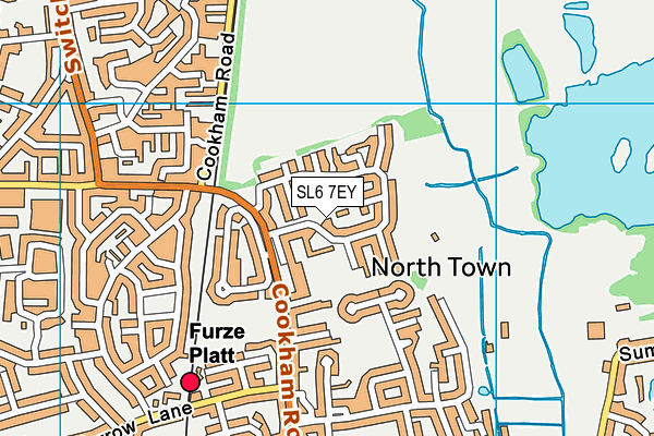 SL6 7EY map - OS VectorMap District (Ordnance Survey)