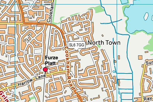 SL6 7GG map - OS VectorMap District (Ordnance Survey)