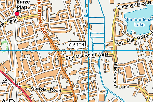 SL6 7GN map - OS VectorMap District (Ordnance Survey)