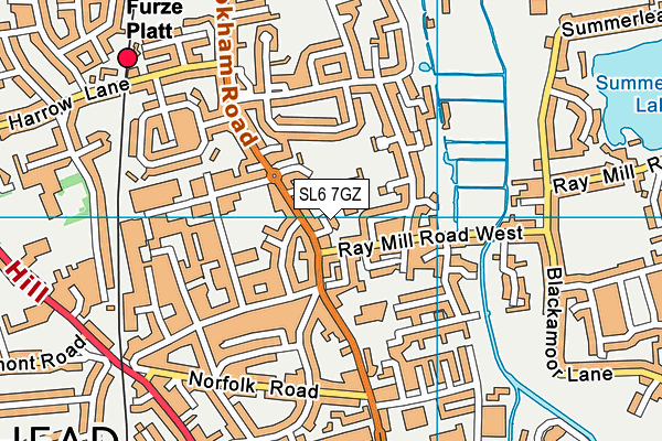 SL6 7GZ map - OS VectorMap District (Ordnance Survey)