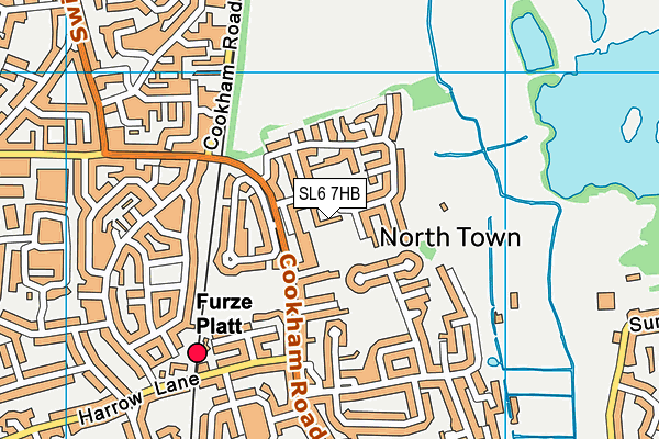 SL6 7HB map - OS VectorMap District (Ordnance Survey)