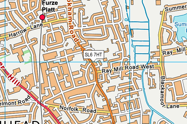 SL6 7HT map - OS VectorMap District (Ordnance Survey)