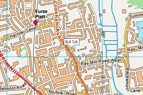 Riverside Primary School and Nursery map (SL6 7JA) - OS VectorMap District (Ordnance Survey)