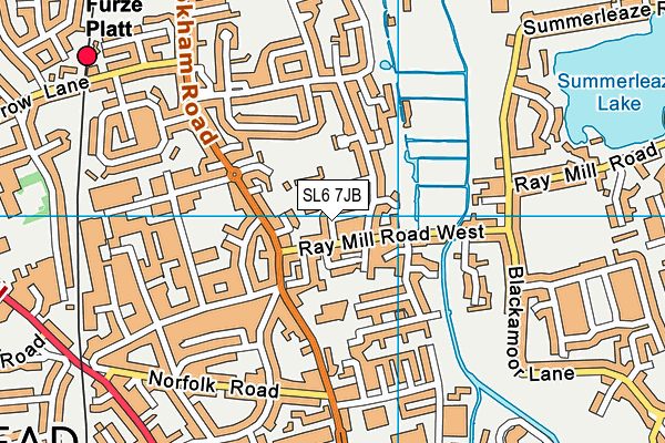 SL6 7JB map - OS VectorMap District (Ordnance Survey)