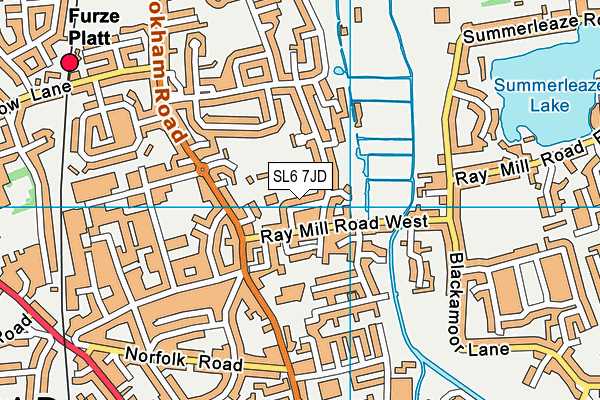 SL6 7JD map - OS VectorMap District (Ordnance Survey)
