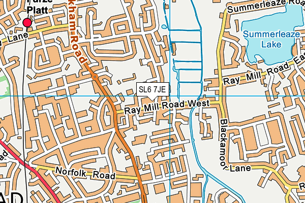 SL6 7JE map - OS VectorMap District (Ordnance Survey)