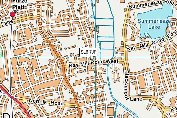 SL6 7JF map - OS VectorMap District (Ordnance Survey)