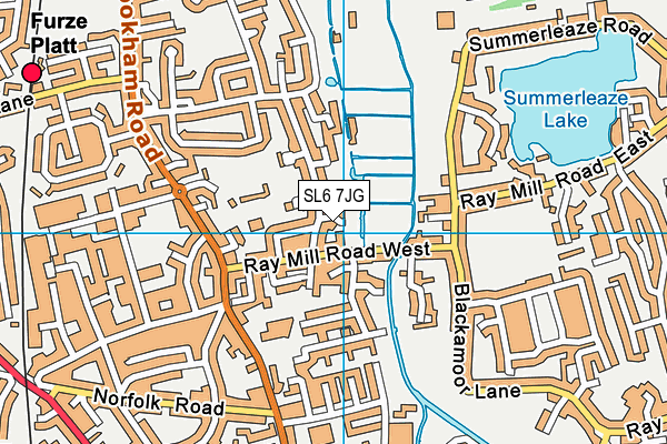 SL6 7JG map - OS VectorMap District (Ordnance Survey)
