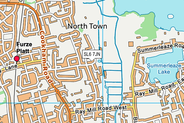 SL6 7JN map - OS VectorMap District (Ordnance Survey)