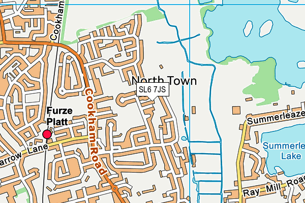 SL6 7JS map - OS VectorMap District (Ordnance Survey)