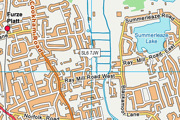 SL6 7JW map - OS VectorMap District (Ordnance Survey)