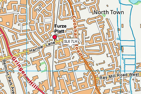 SL6 7LH map - OS VectorMap District (Ordnance Survey)