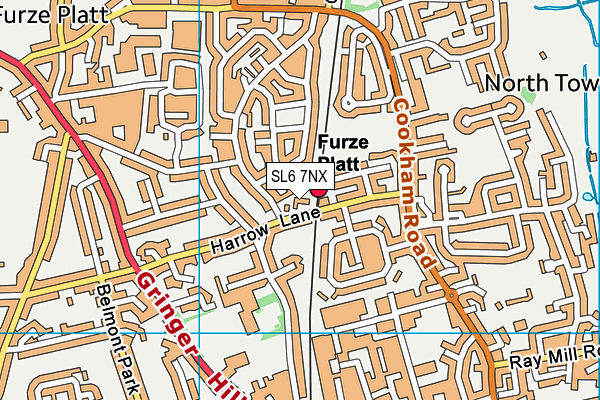 SL6 7NX map - OS VectorMap District (Ordnance Survey)