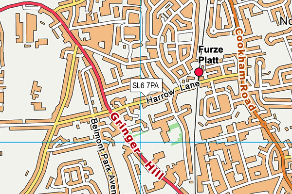 SL6 7PA map - OS VectorMap District (Ordnance Survey)