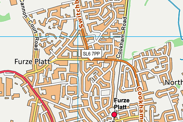 SL6 7PP map - OS VectorMap District (Ordnance Survey)