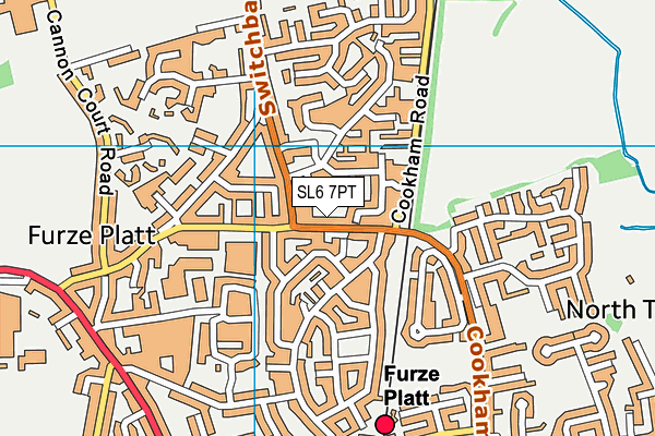 SL6 7PT map - OS VectorMap District (Ordnance Survey)