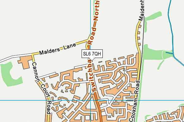 SL6 7QH map - OS VectorMap District (Ordnance Survey)