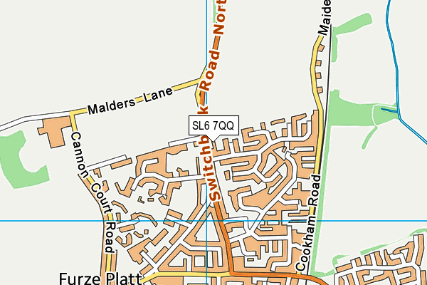 SL6 7QQ map - OS VectorMap District (Ordnance Survey)