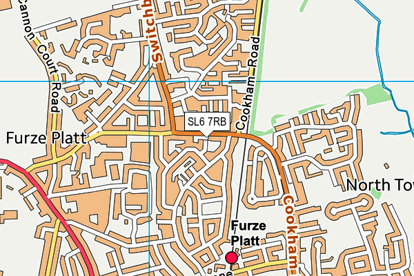 SL6 7RB map - OS VectorMap District (Ordnance Survey)