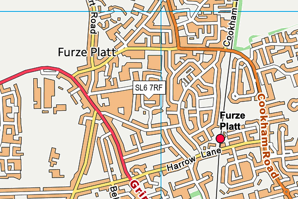 SL6 7RF map - OS VectorMap District (Ordnance Survey)