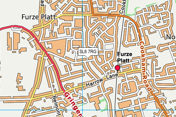 SL6 7RG map - OS VectorMap District (Ordnance Survey)