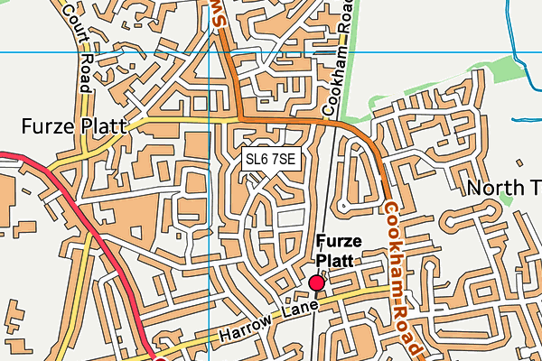 SL6 7SE map - OS VectorMap District (Ordnance Survey)