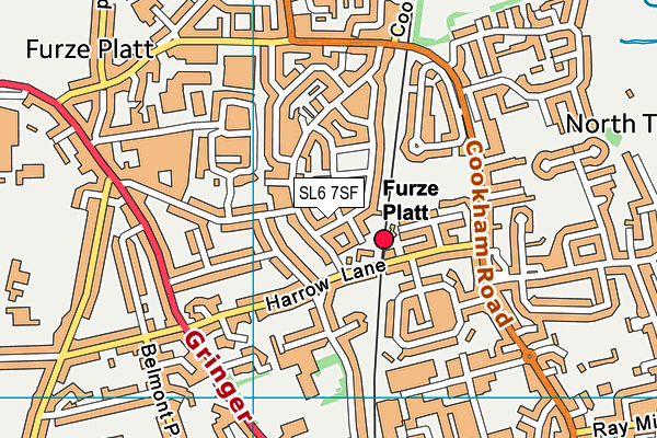 SL6 7SF map - OS VectorMap District (Ordnance Survey)