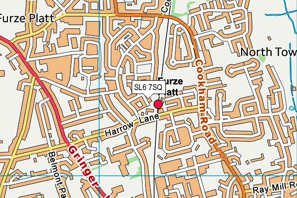 SL6 7SQ map - OS VectorMap District (Ordnance Survey)