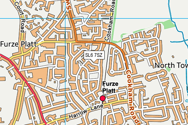 SL6 7SZ map - OS VectorMap District (Ordnance Survey)