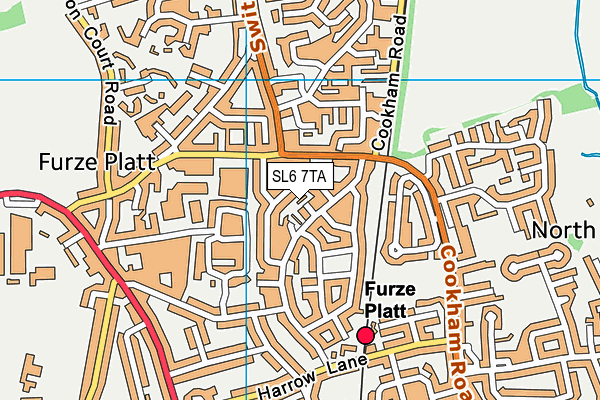 SL6 7TA map - OS VectorMap District (Ordnance Survey)