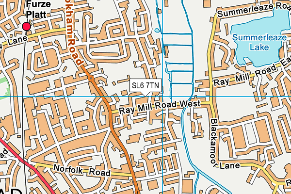 SL6 7TN map - OS VectorMap District (Ordnance Survey)