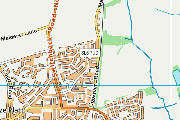 SL6 7UD map - OS VectorMap District (Ordnance Survey)