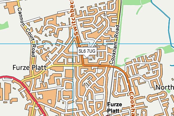 SL6 7UG map - OS VectorMap District (Ordnance Survey)