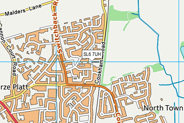 SL6 7UH map - OS VectorMap District (Ordnance Survey)