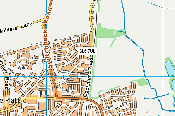 SL6 7UL map - OS VectorMap District (Ordnance Survey)